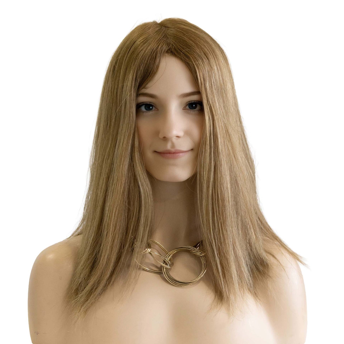 Peruca Royal Hair Judia 45cm Liso Loiro Médio Com Luzes