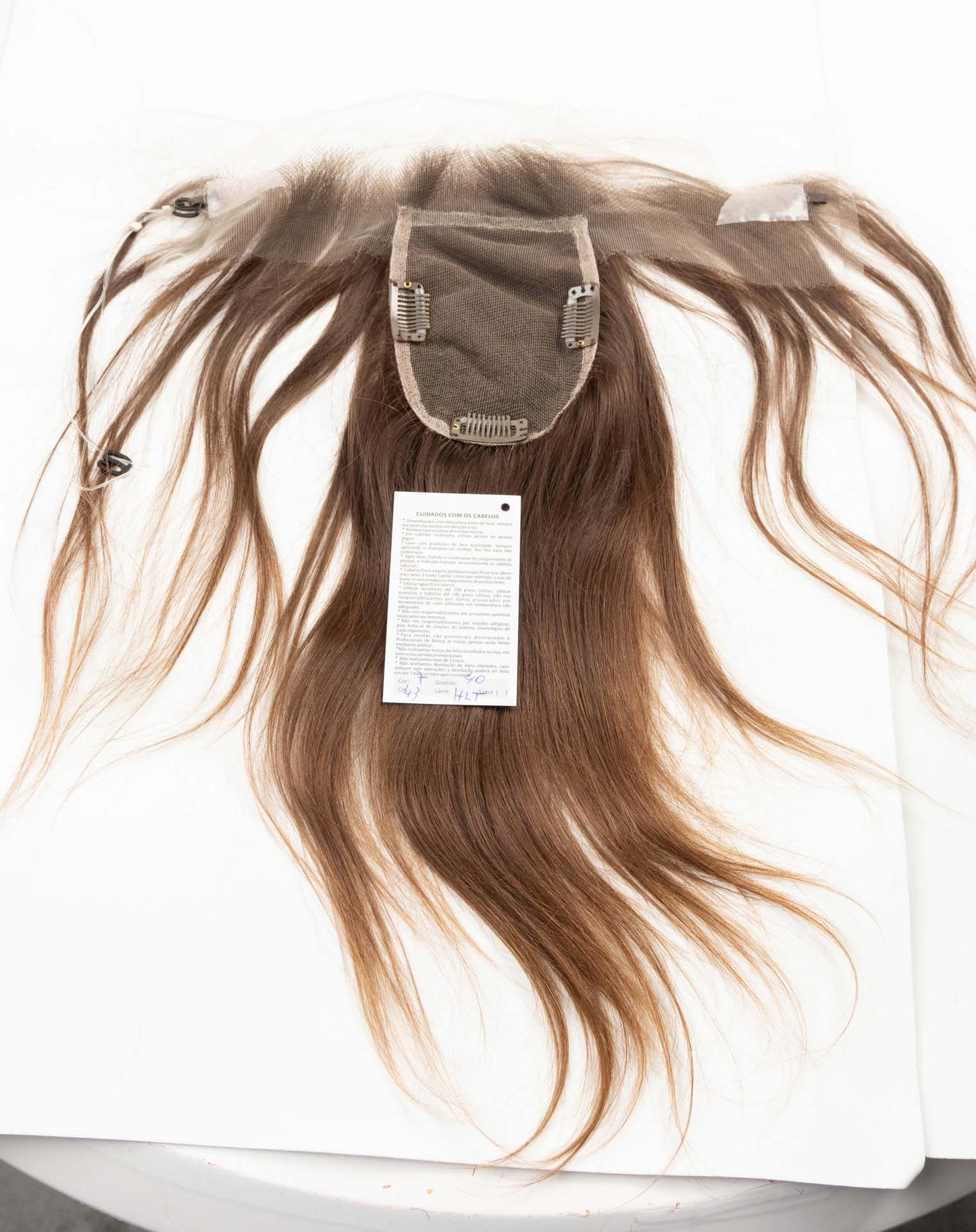 Hairline Com Topo Solução Capilar Frontal - Ton Loiro 7/ 40 gramas / 43 cm