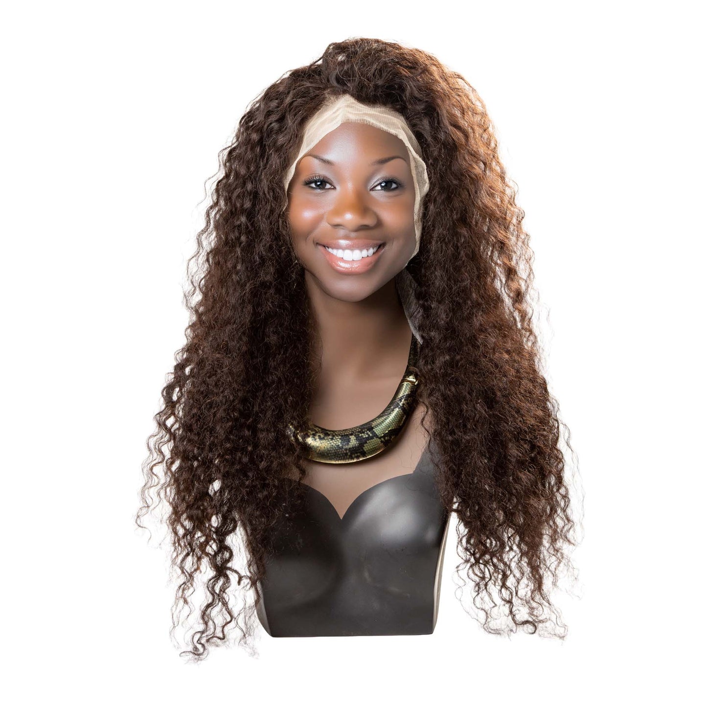 Front Lace Cacheada Castanha Cabelo Humano