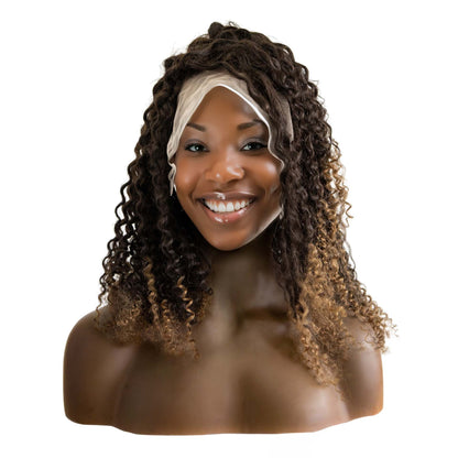 Front Lace Cacheada Castanha Cabelo Humano