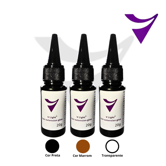 Kit 3 Colas Pretas Para Harmonização De Megahair Via Fio À Fio