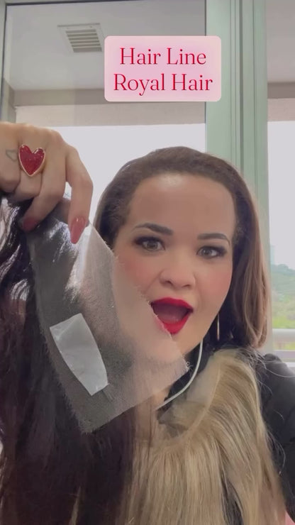 Hairline Solução Capilar Frontal Loiro Ondulado